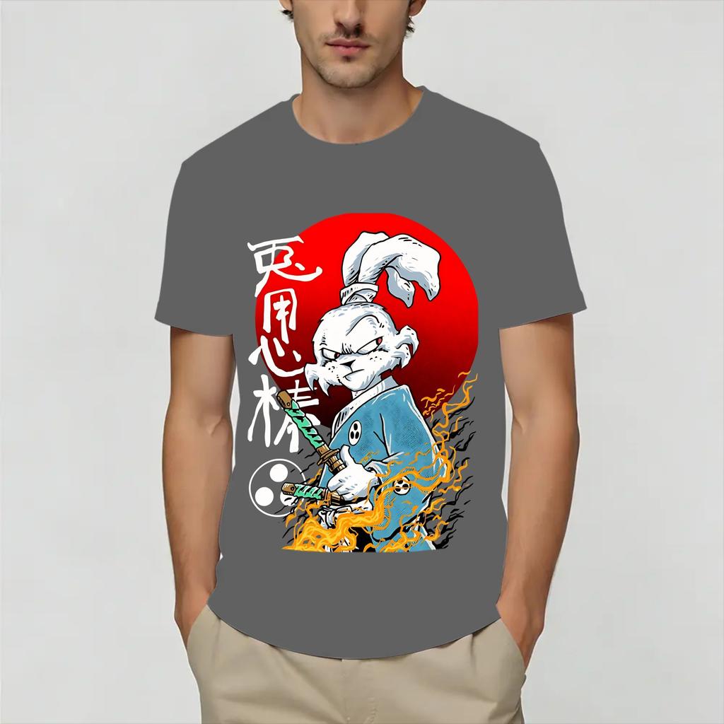 Rabbit Yojimbo Unisexs T Shirts Leisure Tees Short Sleeve Crew Neck Tshirts Cotton Plus Size Clothing