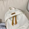 Korean Style Large Capacity Backpack for Students, Simple and Fashionable, Plain Color Schoolbag