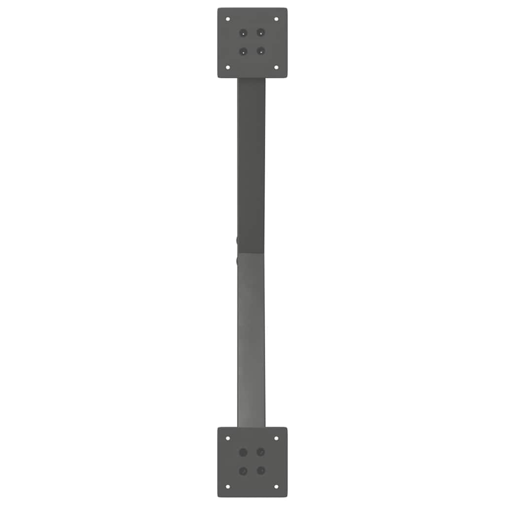 Vidaxl Dining Table Legs, 2 Pcs, Anthracite, 80X(72-73) Cm, Steel