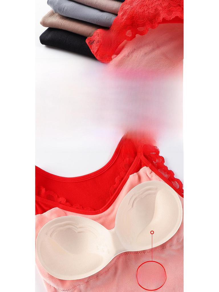 Fengzhixin Dámská nadměrná sametová krajková vycpaná termovesta