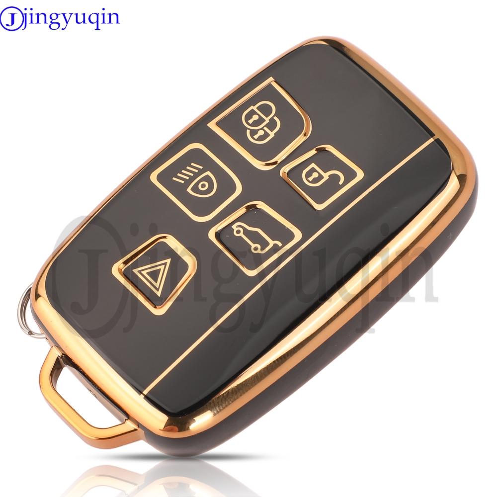 5Buttons TPU Auto Key Shell Case Cover for Land Rover Range Evoque Freelander Velar Discovery 4 Jaguar XE XJ XF Guitar