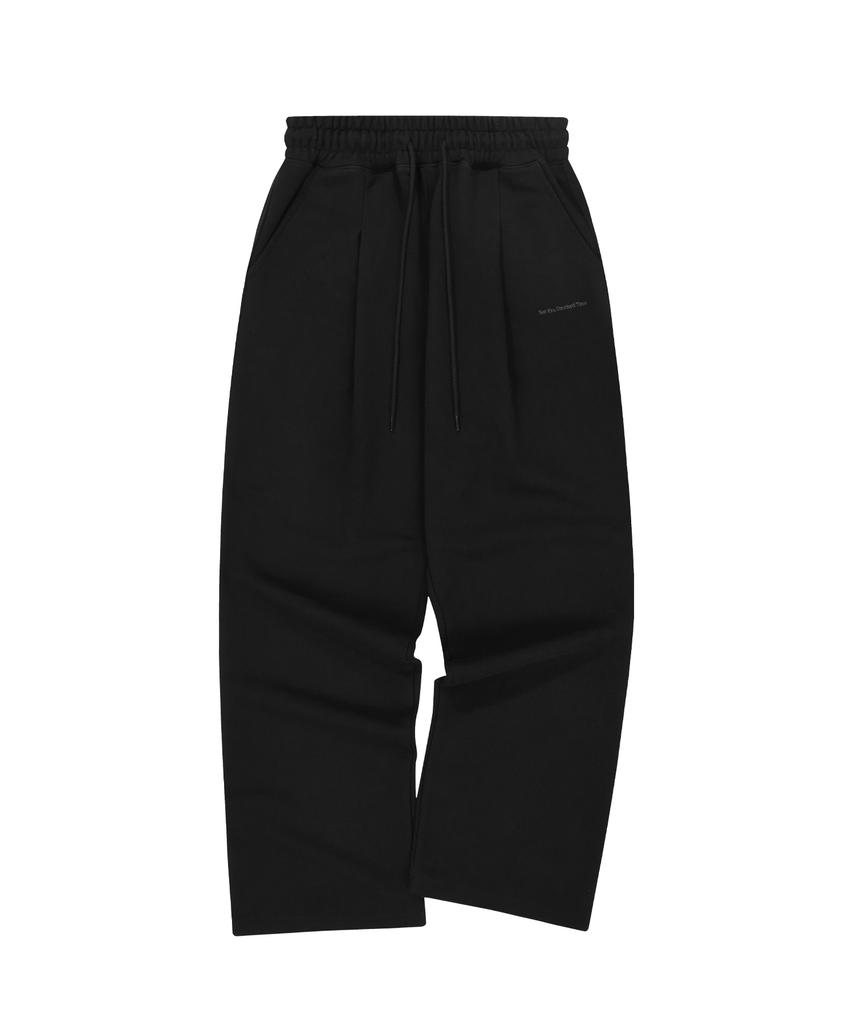 S'EST Relaxed Pintuck Wide Pants Black