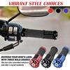 2PCS Motorcycle Grips Non-Slip,Stylish 1" & 7/8" Handlebar Grips,Aluminum Alloy & Rubber Dirt Bike Grip Motorcycle Accessories for Motorcycles