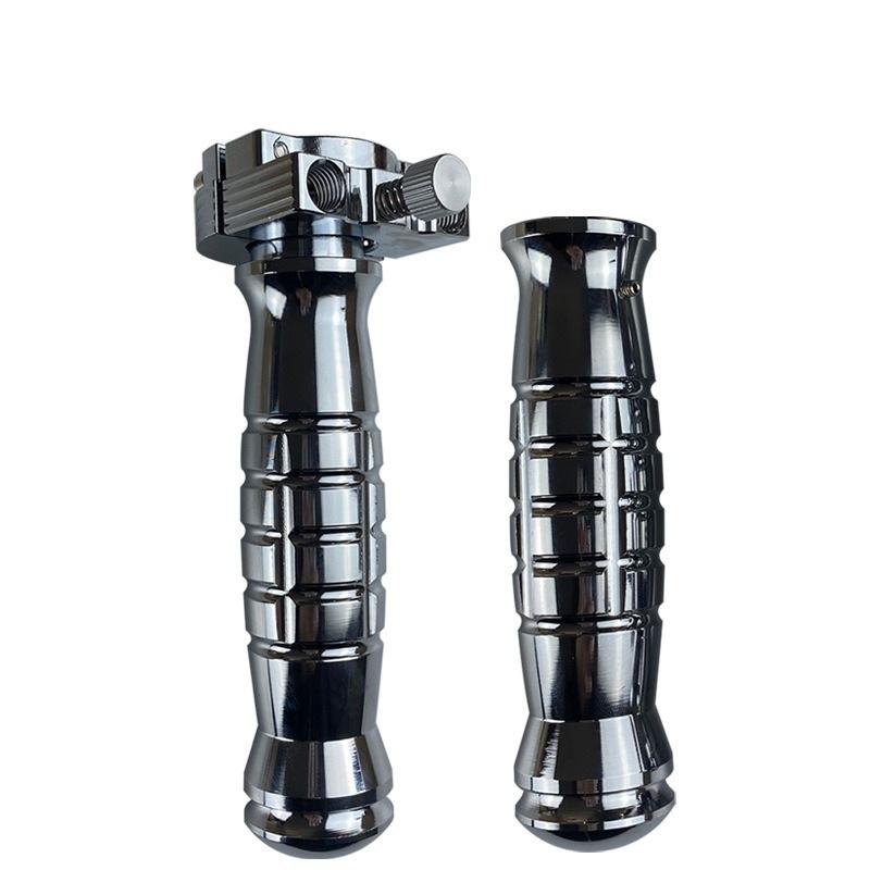 Motorcycle Modification Retro Aluminum Alloy CNC Handlebar with Large Oil Twist 22 Dual Throttle Handle Set,