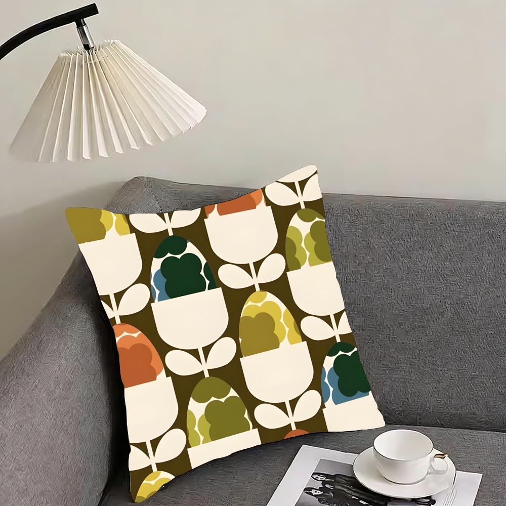 Aesthetic Art O-Orla Kiely Flower Stem Cushion Cover Reversible Plush Pillow Cover – For Car, Sofa, Bedroom, Perfect As a Gift.