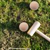 CALLARON Beech Wood Golf Practice Set of for Croquet and Outdoor Lawn and Backyard Activities for Families and Kids Balls, 3, Bocce, Games,