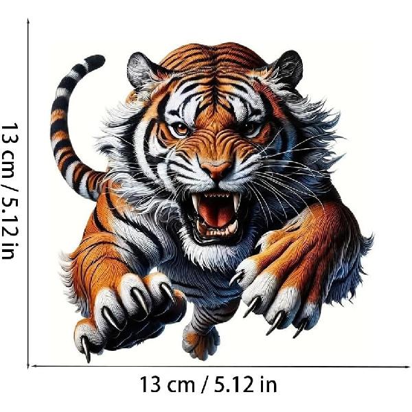 2 PCS 3D Tiger Waterproof Vinyl Decals Fierce Design for Car Truck Bumper Motorcycle Laptop Wall Decor A-148