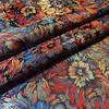 100*90Cm Damask Silk Satin Brocade Jacquard Fabric Vintage Colorful Floral for Sewing Coat Curtain Tablecloth Sofa Skirt Clothes