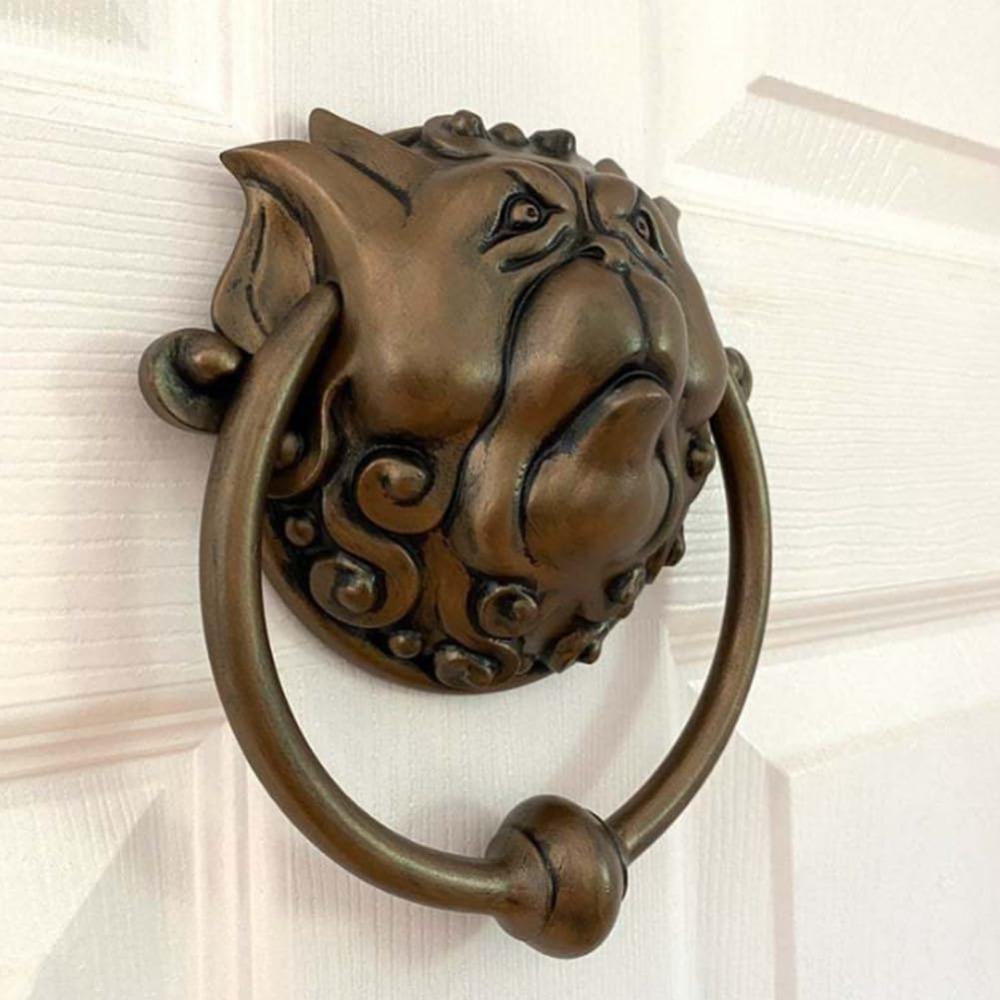 Door Knocker Front Door Knocker 3D Dragon Face Door Knob for Wall Hanging Door Art Deco