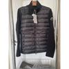Mens Lightweight Down Jacket With Color-Block Design Stand Collar Hooded 50% Duck Fill Warm Casual Outerwear