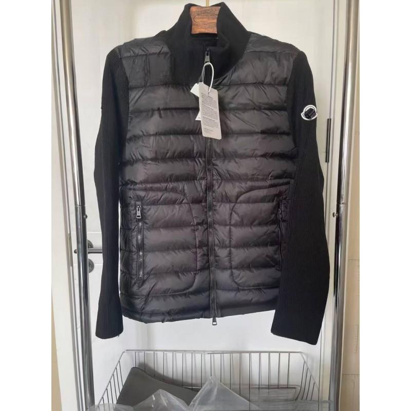 Mens Lightweight Down Jacket With Color-Block Design Stand Collar Hooded 50% Duck Fill Warm Casual Outerwear