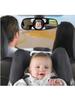 Black White View Back Seat Mirror Baby Car Mirror Safety Seat Headrest Rearview Mirror Baby Facing Rear Ward Car Kids Monitor