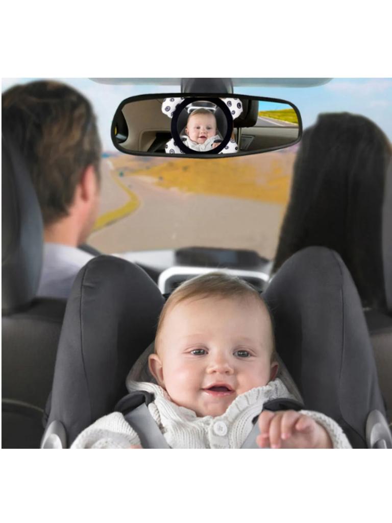 Black White View Back Seat Mirror Baby Car Mirror Safety Seat Headrest Rearview Mirror Baby Facing Rear Ward Car Kids Monitor