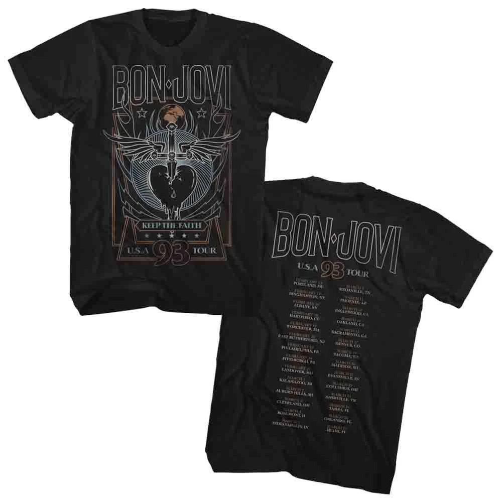 Bon Jovi - 93 Tour Keep The Faith T Shirt  Unisex T-Shirt S