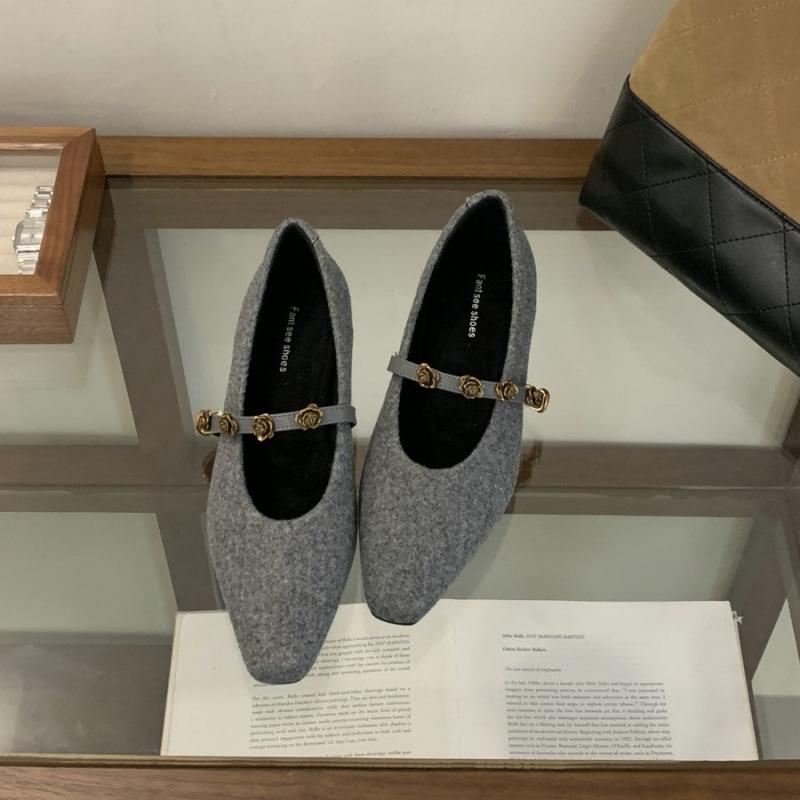 Französische Rose vier Jahreszeiten Pendler Einzelne Schuhe Damen Innenhöhenerhöhung Wollene 2025 Herbst und Winter Neu Retro Mary Jane Damenschuhe
