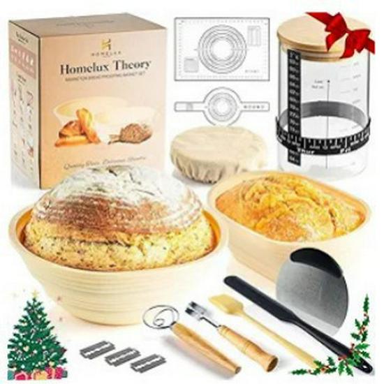 Natural Rattan Bread Proofing Baskets Set - Round & Oval Fermentation Tools