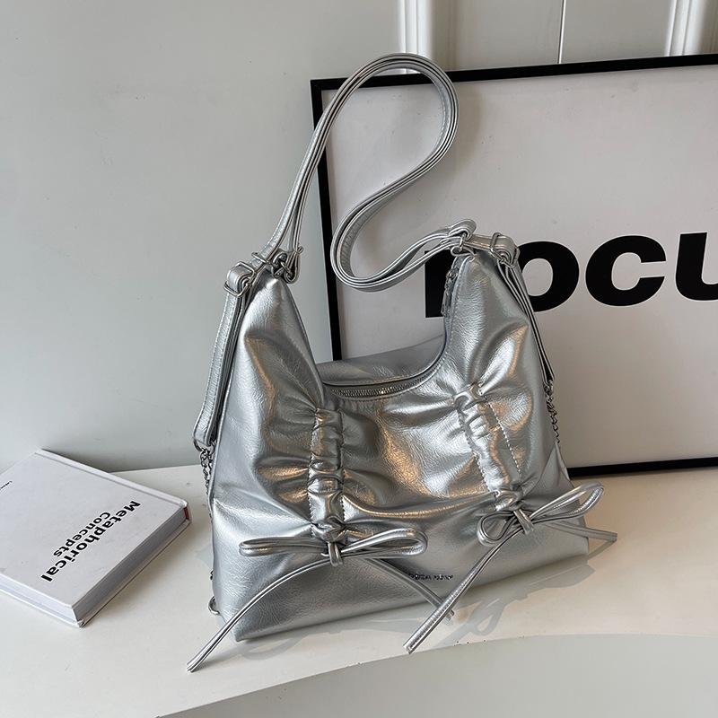 

Сумка-тоут женская 2024 новый вместительный рюкзак для поездок на работу универсальная сумка-мессенджер на одно плечо рюкзак премиум-класса серебряный