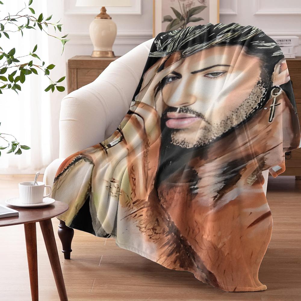 G-George Michaels Throw Soft Flannel Throw Summer Blanket Lightweight Cozy Nap Blanket for Sofa Bed Travel