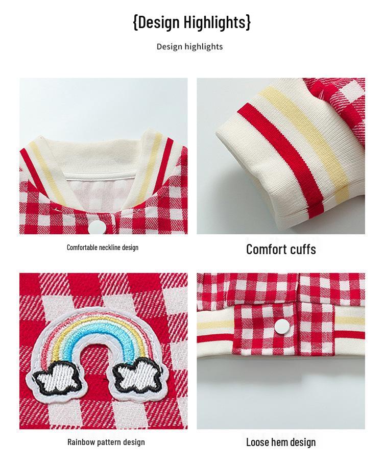 2025 Girls' Spring/Autumn Fashionable Baseball Jacket - Casual Outerwear for Baby Girls