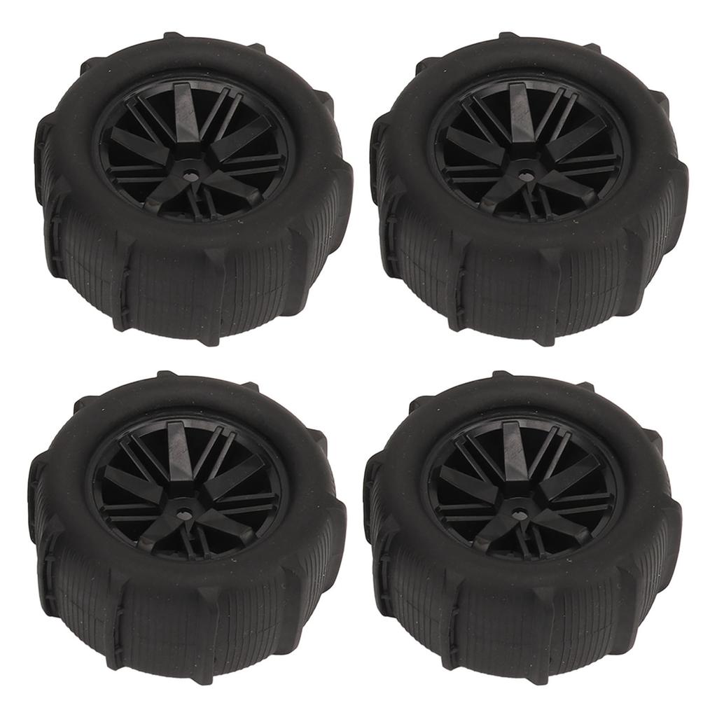 4PCS RC Tire Wheel Plastic Hub Rubber Black Strong Grip Pattern Shock Absorb RC Car Part for WLTOYS