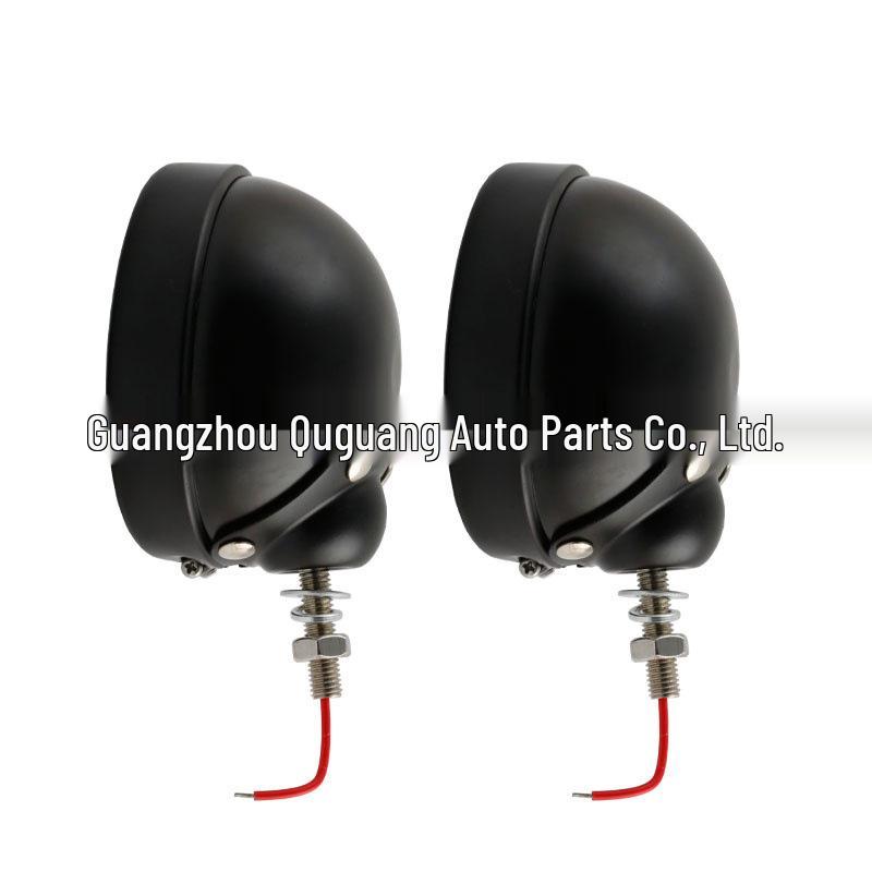 4.5" LED Fog Light Housing Cover for Harley Motorcycle - Iron Outer Shell