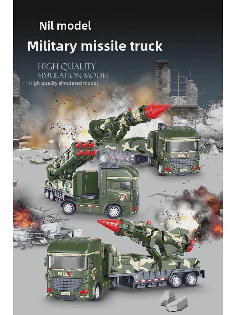 Large Inertia Toy Car: Boy's Engineering & Rescue Truck, Transport, Military, Fire & Sanitation Vehicle Models