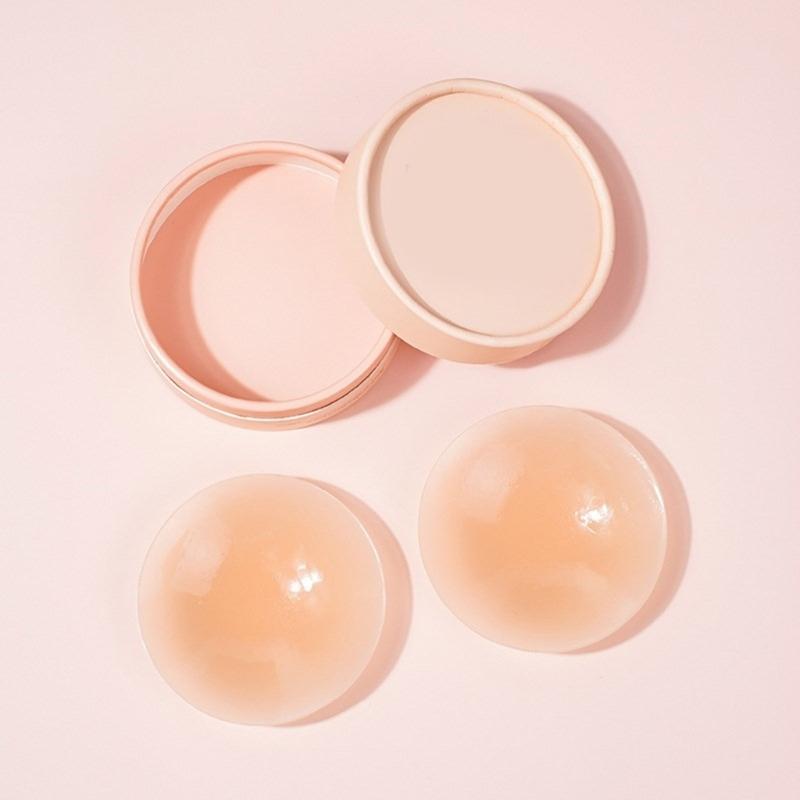 Nipple Cover 1Pair Seamlesses Self Adhesive Silicone Nipple Pasties for Women Girls Reusable, Sticky Breast Petals Gifts