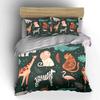 Wild Animals Jungle Pattern Bedding Duvet Cover Set  (1*Duvet Cover 2*Pillowcases, without duvet insert)