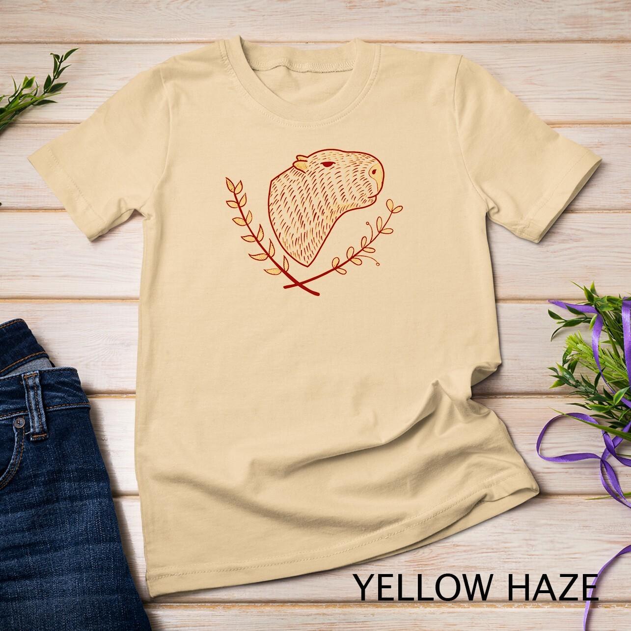 Cute capybara folk style shirt i love capybaras gift T-Shirt Mens Womens Tees Top Unisex T-Shirt Mens Womens Tees Top 2XL