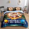 Football Duvet Cover Set 3D Sports Football Bedding Set Pillowcase For Boys Teens Double Queen King Size Polyester Qulit Cover