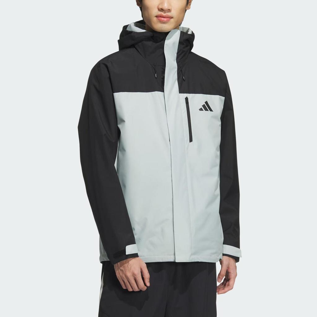adidas Comfort Hooded Casual Jacket, Unisex Daily Streetwear Grey JW1650