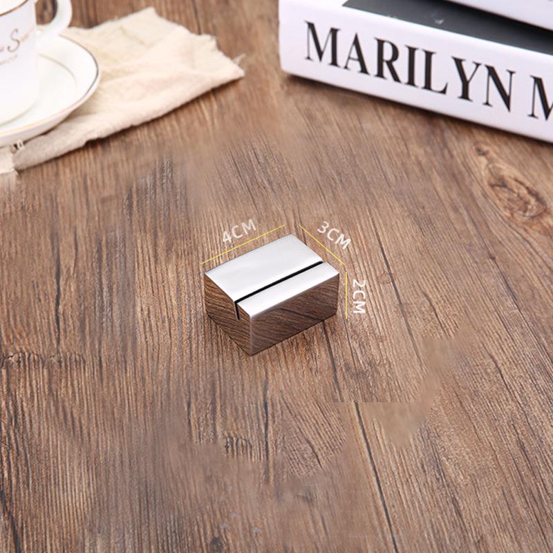 Stainless Steel Menu & Table Number Holder