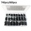 740/800pcs O Ring Rubber Gaskets Seal Ring Set Nitrile Rubber High Pressure O-Rings NBR Sealing O-ring Assortment Kit Box