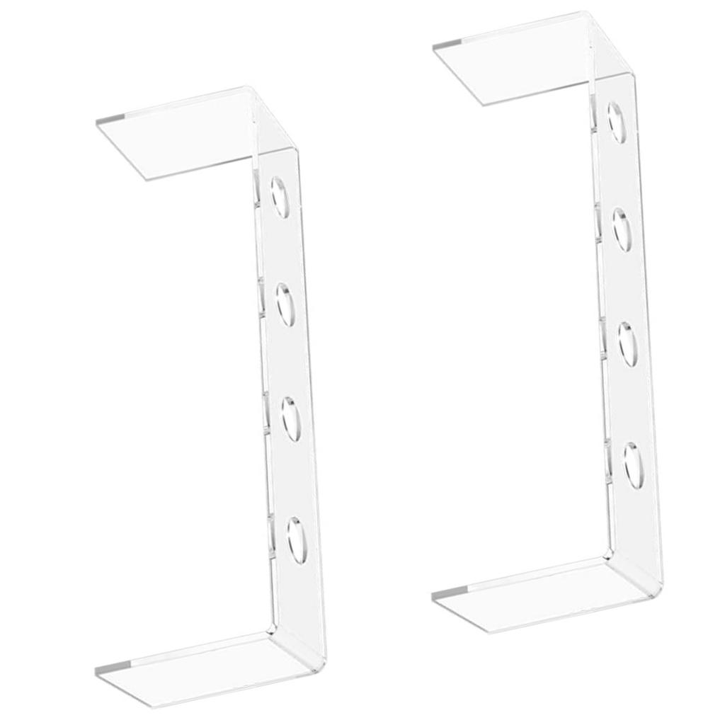 Pack Of 2 Acrylic Wine Bottle Stopper Display Holders Transparent Storage Rack For Kitchen Home Bar Countertop Organizer