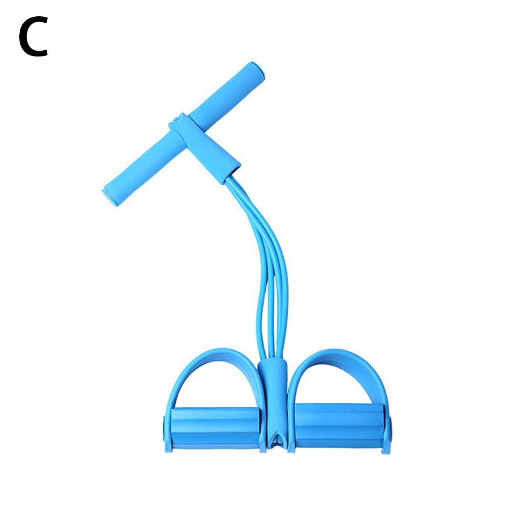 Pedal Resistance Band 4 Tube Resistance Band Bodybuilding Up Latex Ankle Expander Exercise Fitness Equipment Puller Sit