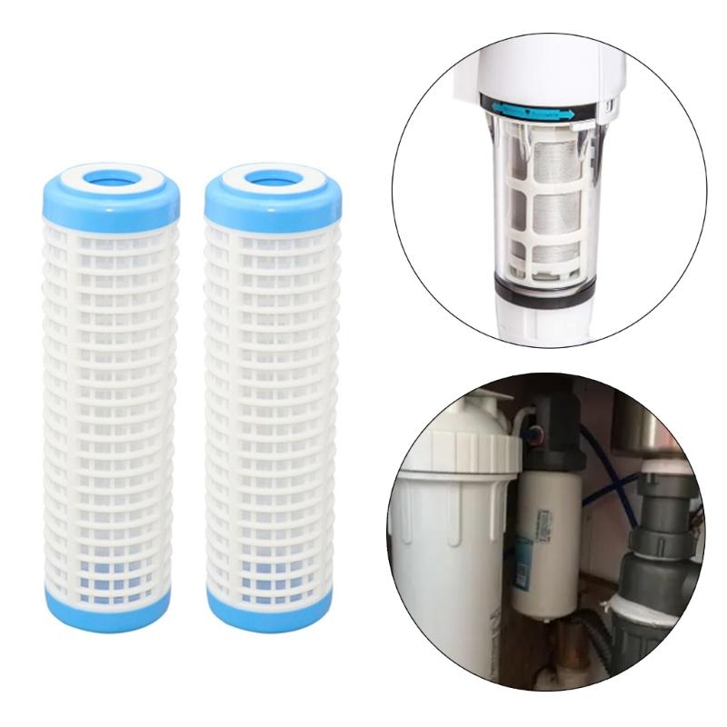 2 Peças Elementos Filtrantes Domésticos Filtro de Água 10" Pré-Filtro Filtro de Bomba Filtro Eficaz para Tubo de Água Material Plástico