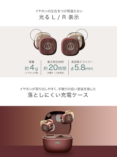 Audio-Technica ATH-SQ1TW2 GY Earphones Bluetooth Macchiato Pattern 20 Hours Multi-point Compatible Charcoal Gray