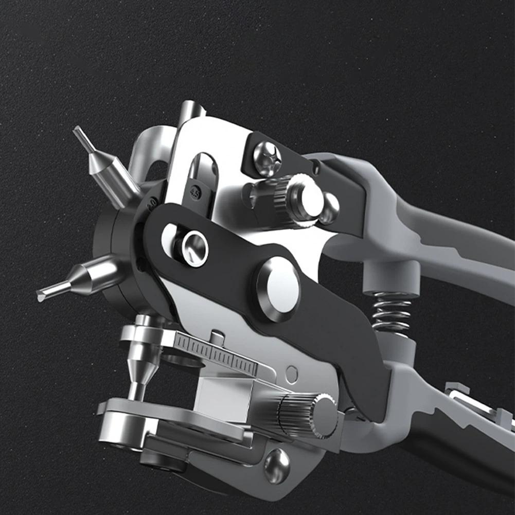 Perforatore per pelle Strumenti per pelle Perforatore multifunzione per cinture Strumento domestico per forare Perforatore portatile per fori di cintura Strumento per artigianato