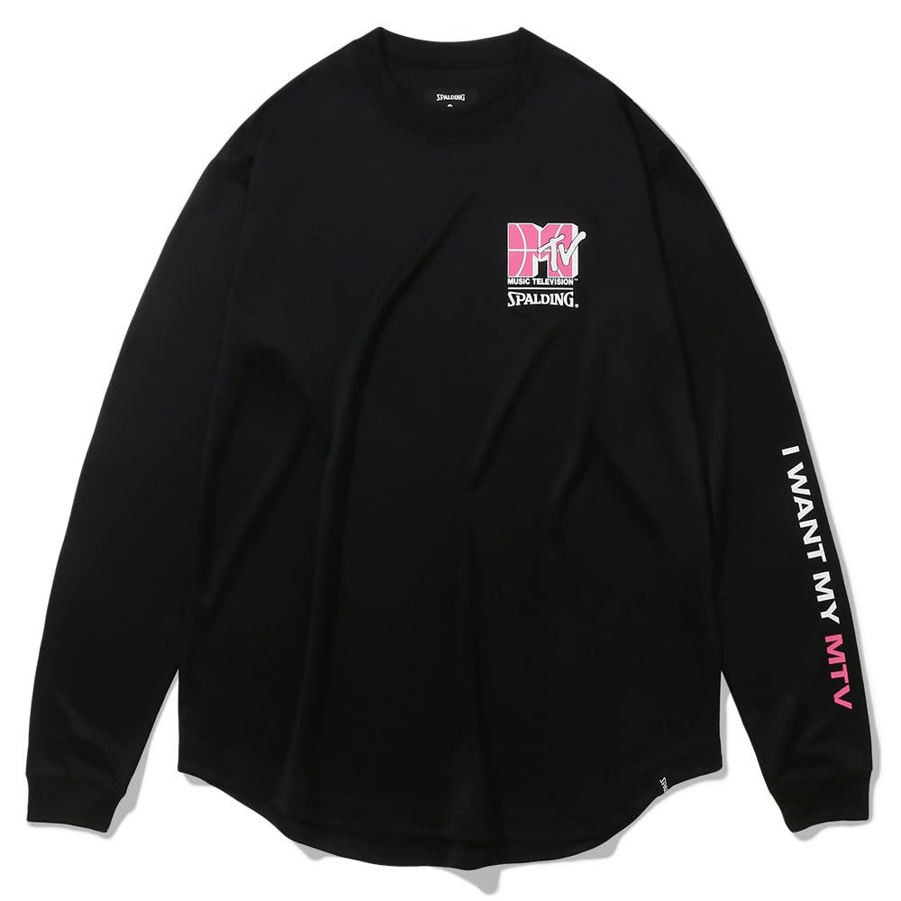 

Spalding I Want My MTV Basketball Long Sleeve T-Shirt, Black, Size Large, SMT23151M