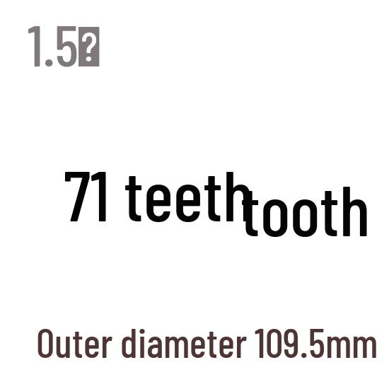 1,5M Modul Stirnrad, 13-120 Zähne, Stahl Zahnstange, 45 Stahl, Wärmebehandelt