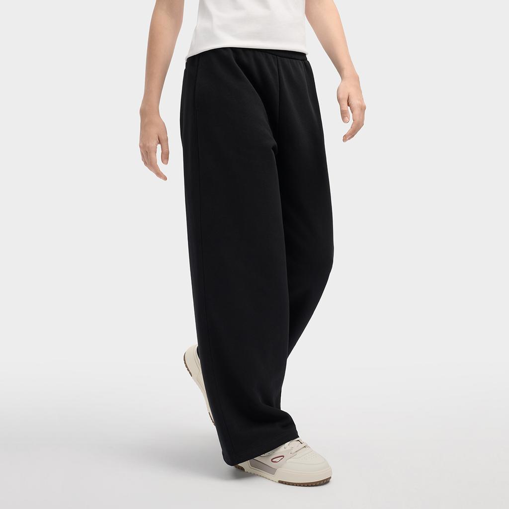 FILA Original Classic Minimalist Fashion Retro Sports Versatile Comfortable Loose Casual Pants Women bottoms Black F51W619601FBK