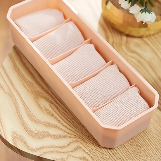 Socks Storage Box Stackable Fashion Portable Bra Underwear Storage Organizer Compartment Case for Home