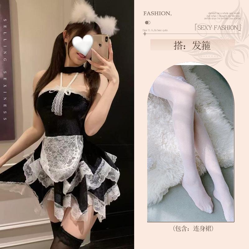 Sex lingerie fun female abstinence uniform sexy pajamas qqny maid dress nightdress couple love fun clothes