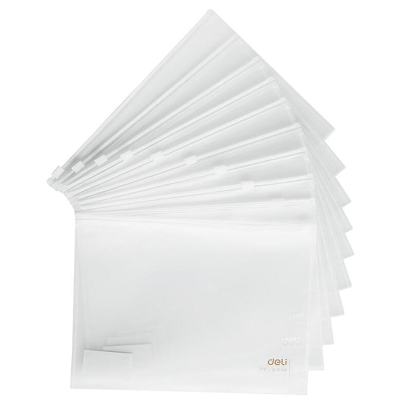 Deli 5589 Transparent Zipper File Bags