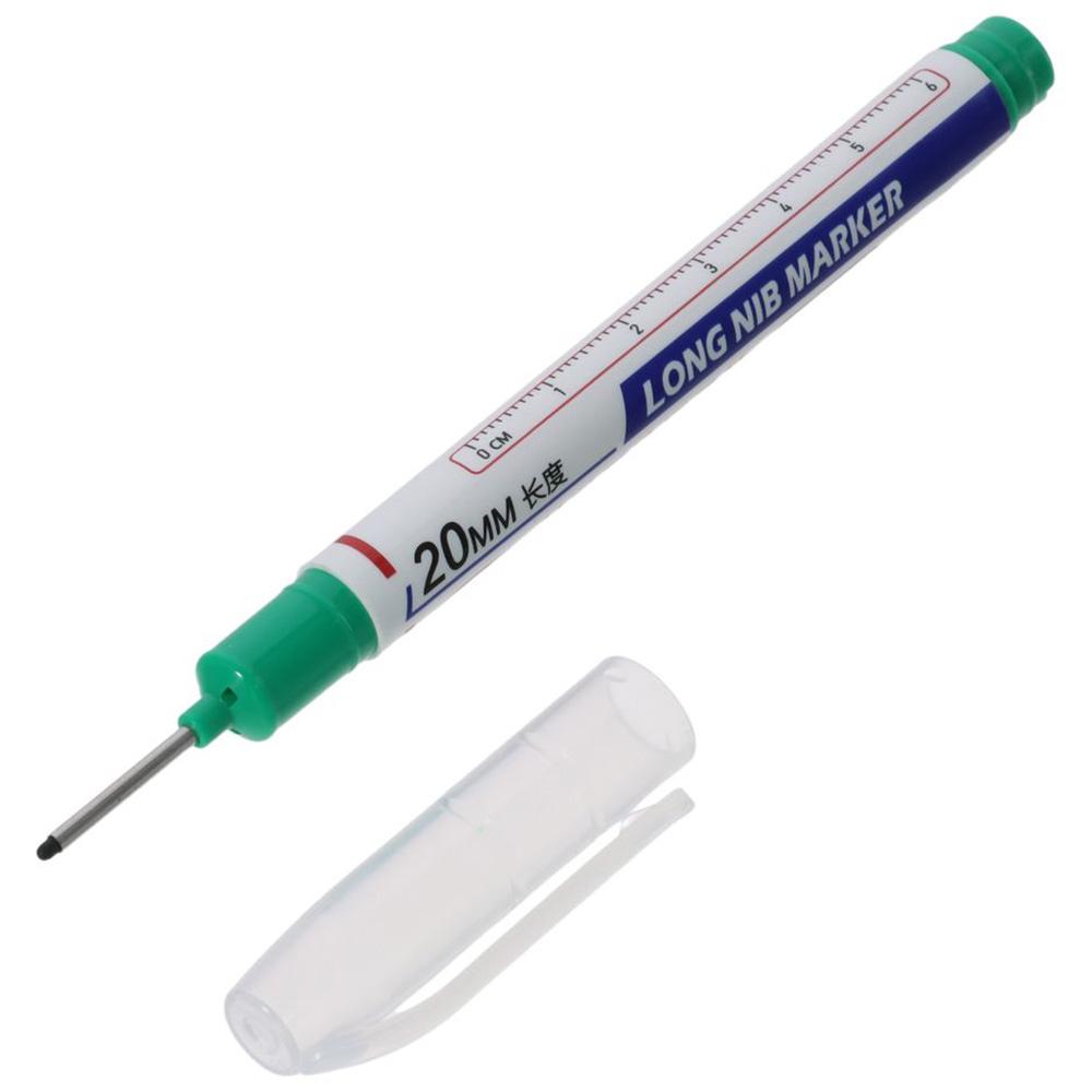 

Green/Blue/Red/Black Long Nosed Marker Deep Hole Marker Pen 132* 10mm Deep Drill Hole Modern/Fashion Multi-purpose Colorful Pen зелёный