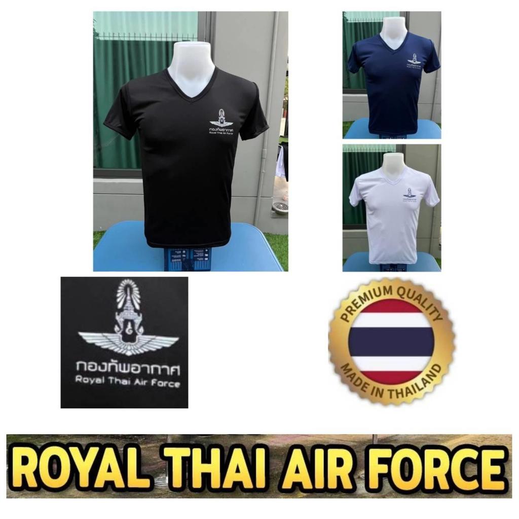 Royal Thai Air Force T-Shirt Militär Soldat Thailand Unterhemd V-Ausschnitt Druck Kurzarm Schnelltrocknend Uniform Herren Damen Unisex
