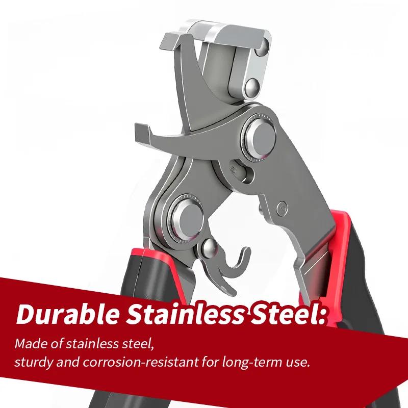Stainless Steel Car Clip Pliers Automotive Snap Pliers Fastener Remover for Mechanics DIY Garage Workshop Auto Repair Users