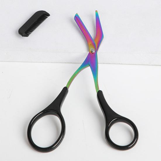 1/2/3Pcs Eyebrow Trimming Scissors with Comb Stainless Steel Non-Slip Precision Eyebrow Trimmer Men Women Brow Hair Removal Grooming Tool