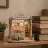 Vintage Wooden Reading Tracker 2D Flat Reading Log Decor Display  Bookshelf Decoration