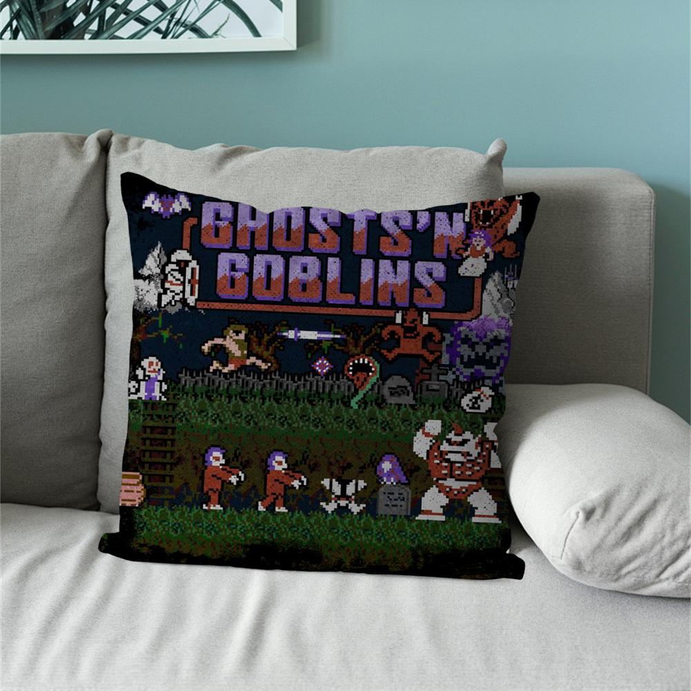 Goblins N' Ghosts Game Pillow Case For Sofa Bedside Table Bedroom Backrest Living Office Cushion Printed Square Multiple